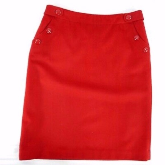 j.crew Dresses & Skirts - J. Crew wool red skirt